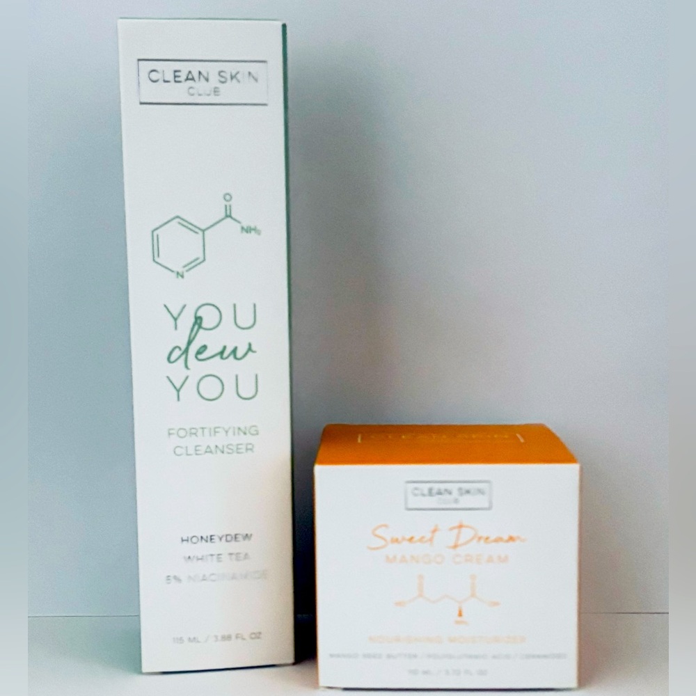Clean Skin Club full size Cleanser and Moisturizer set